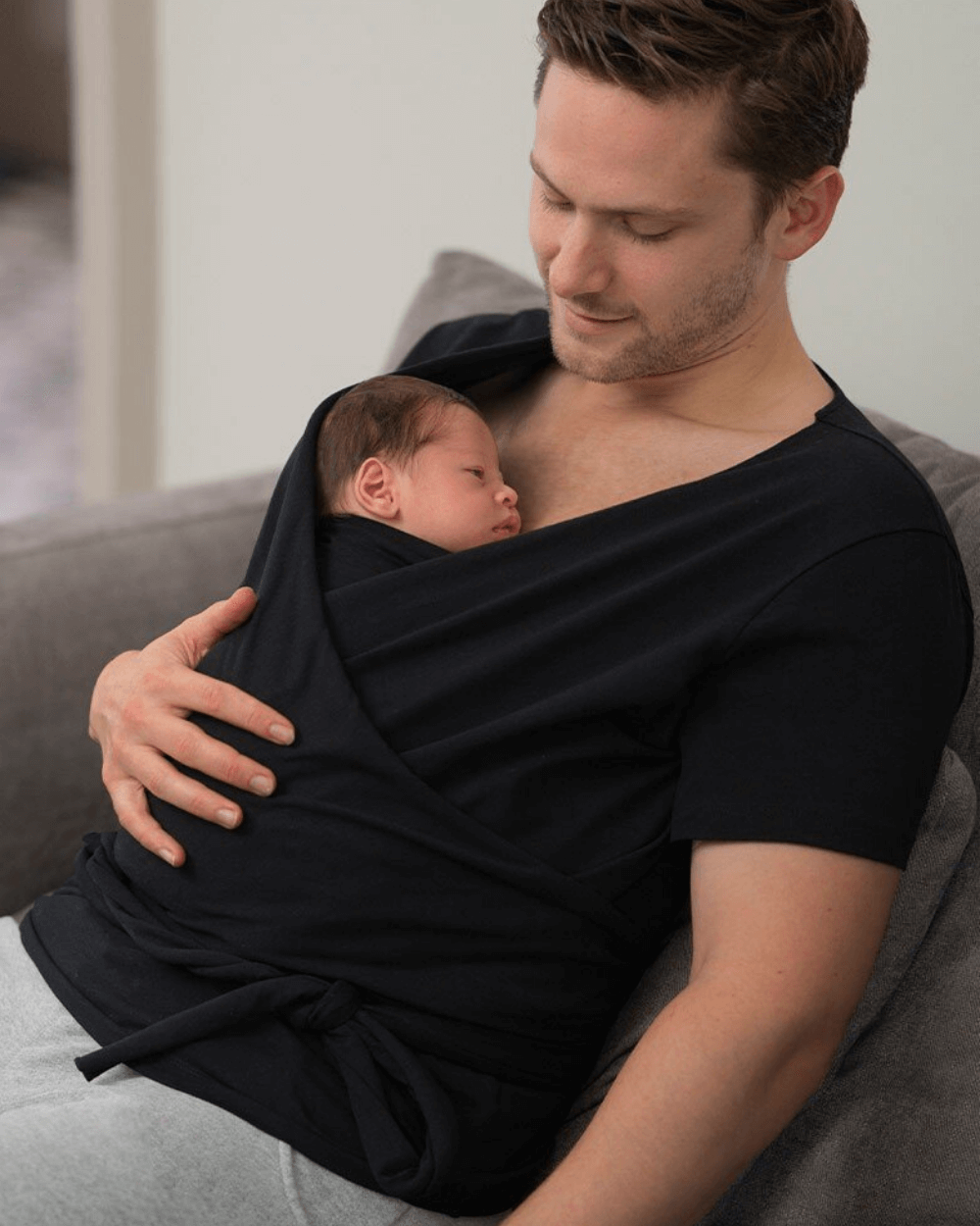 Bluza pentru infasat pentru barbati, skin to skin, conectare cu bebe