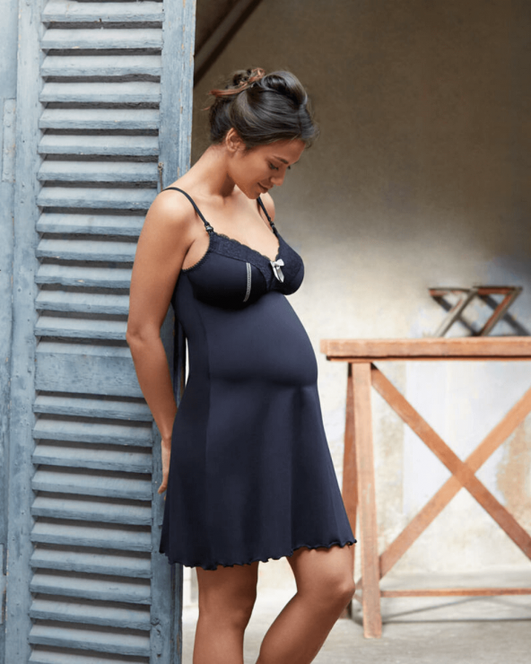 Camasa de noapte pentru gravide si alaptare Mama Boutique