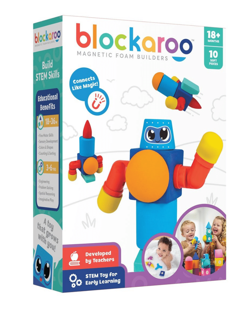 Jucarii magnetice pentru copii cu spuma Blockaroo