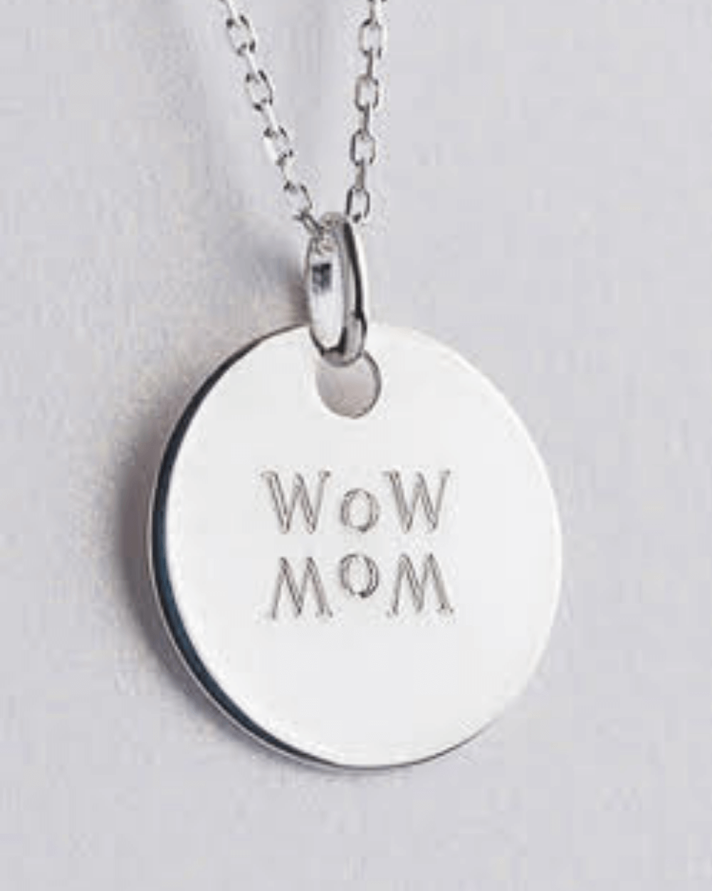 Lanț pandantiv WOW MOM argint Mama Boutique